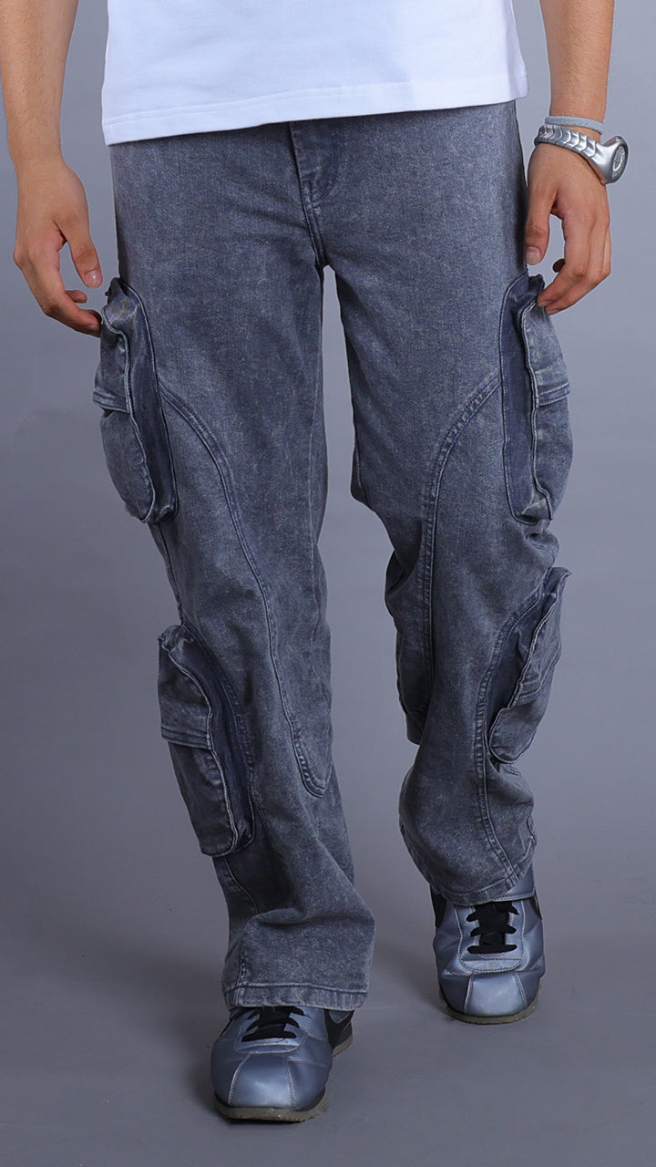 STONED WASH CARGO PANTS