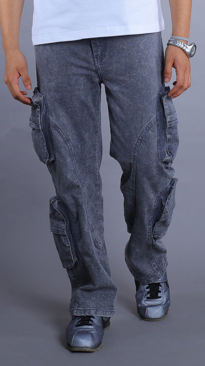STONED WASH CARGO PANTS